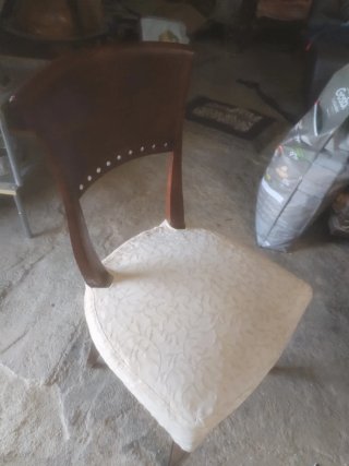 Mesa antigua madera y cristal