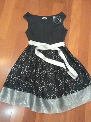 Elegante abito da cerimonia Cannella - Nero e Arge