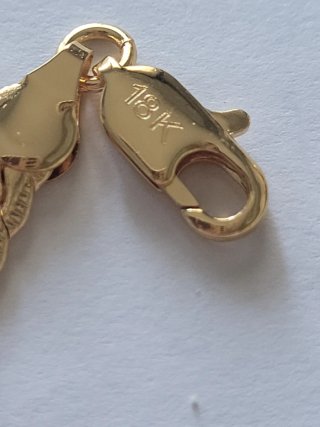 Pulsera plata Chapada oro 18K 20cm