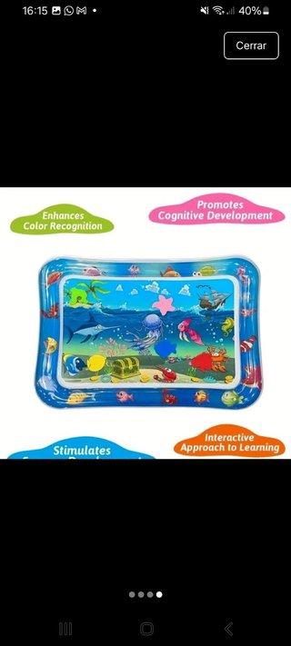 Tapete acuático inflable para bebé
