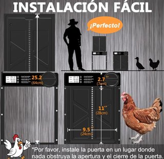 Puerta Automática Gallinero LCD Pilas