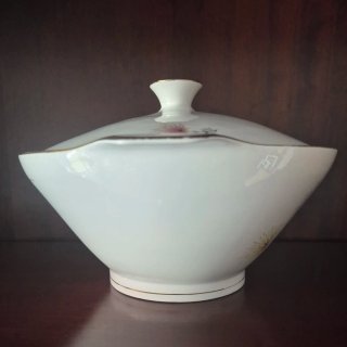 Sopera vintage porcelana flores