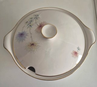 Sopera vintage porcelana flores