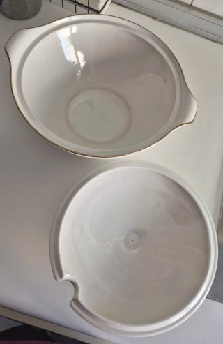 Sopera vintage porcelana flores