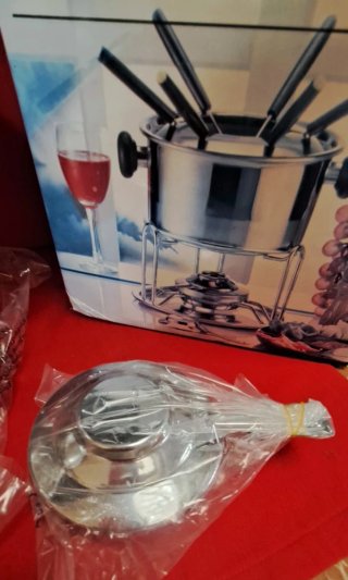 Set Fondue Acero Inoxidable Nuevo