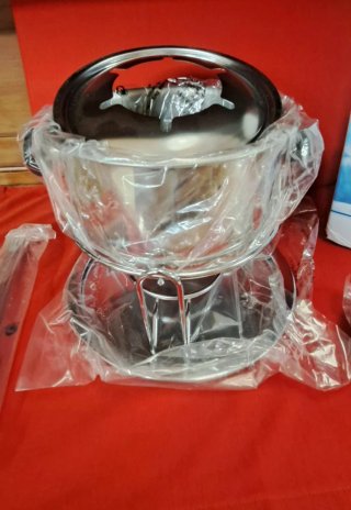 Set Fondue Acero Inoxidable Nuevo