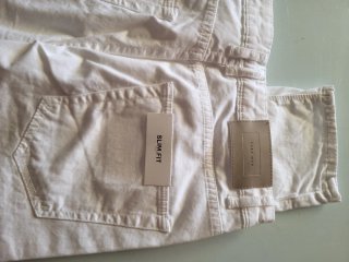 Pantalón vaquero blanco Zara Talla 38