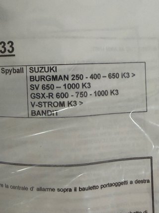 Alarma Moto Spyball Suzuki motocicletas