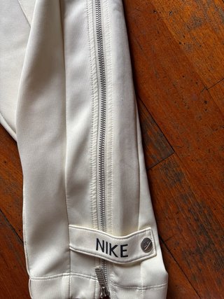 Pantaloni tuta eleganti Nike beige/bianco