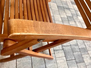 2 sedie pieghevoli in legno acacia con braccioli
