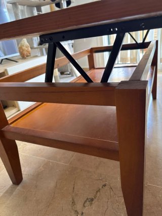 Mesa de centro elevable de madera