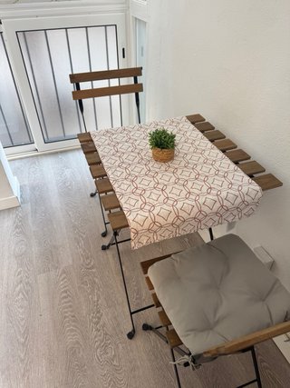 Mesa y 2 Sillas Jardín Plegables