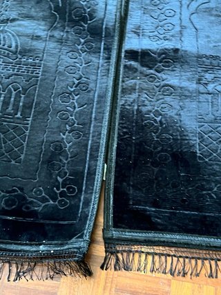 2 Tappeti Velluto Nero nuovo 110x70