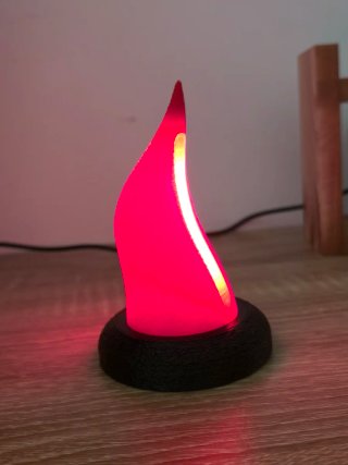 Lampada 3D a batteria corno rosso