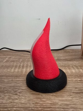 Lampada 3D a batteria corno rosso