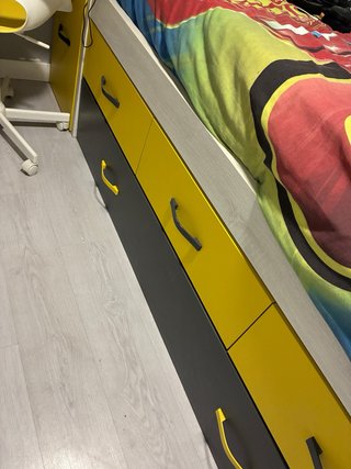 Cama 90x190 con cajones
