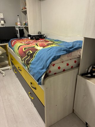 Cama 90x190 con cajones