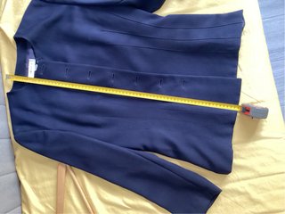 Traje de chaqueta azul mujer