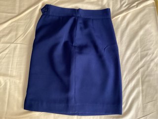 Traje de chaqueta azul mujer