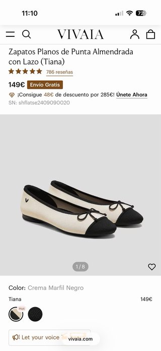 Vivaia Bailarinas Talla 38