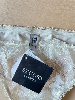 Studio La Perla - Braguita de encaje color marfil