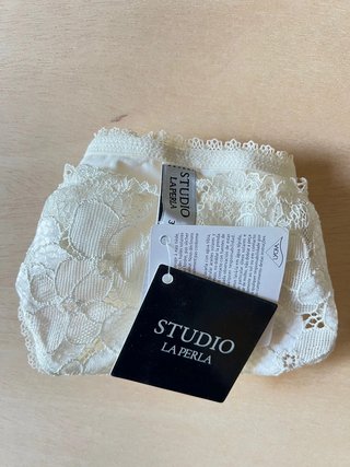 Studio La Perla - Braguita de encaje color marfil