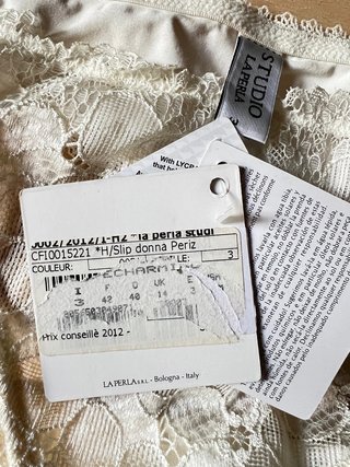 Studio La Perla - Braguita de encaje color marfil