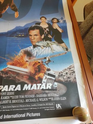 Póster James Bond Licencia para Matar Vintage