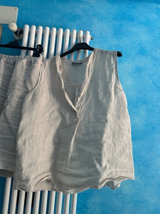 Completo in lino beige taglia unica