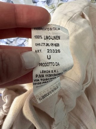 Completo in lino beige taglia unica