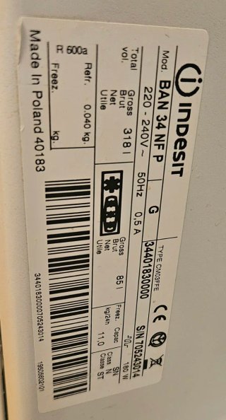 Frigorífico Nevera Combi Indesit Total No Frost