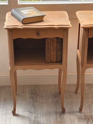 Pareja Mesitas Francesas Provenzales Madera