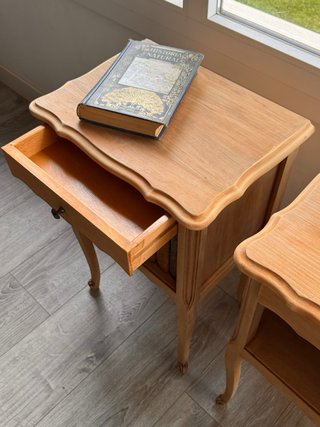 Pareja Mesitas Francesas Provenzales Madera