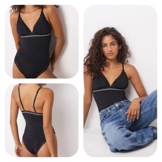 Body Women Secret Negro Talla L Encaje