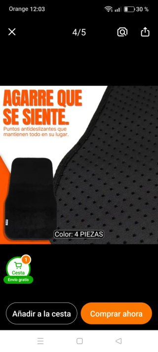 Alfombrillas universales de felpa (4 piezas)
