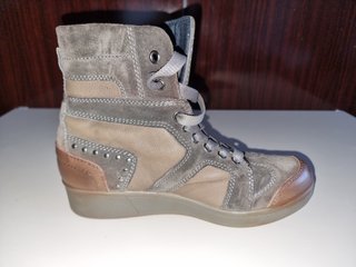 Stivaletti JEANNOT Vera Pelle Marrone/Grigio