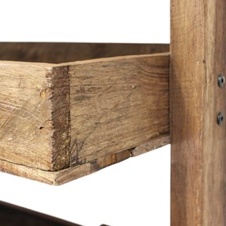 Carrello Fioriera Portapiante Rustico in Legno