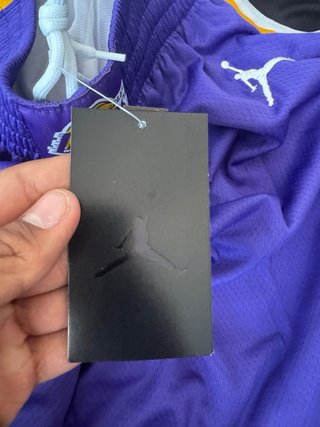 Pantaloncini Jordan Lakers Viola Neri