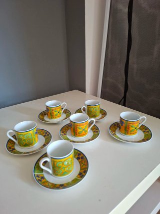 Juego de Café Completo. Estilo Mediterráneo (15ps)