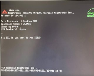 Retro PC Vintage Pentium MMX 250MHz 128MB 8GB SSD