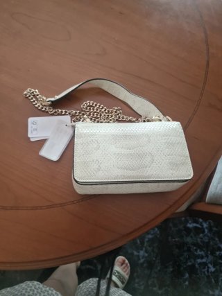 Bolso Guess Beige Piel Serpiente