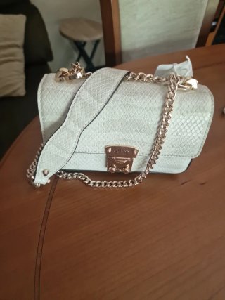 Bolso Guess Beige Piel Serpiente