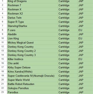 Lote coleccion 23 Juegos Super Famicom/SNES/SFC
