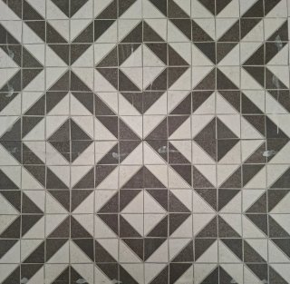 Mosaico Blanco y Negro porcelanico
