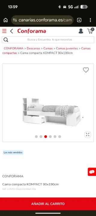 Cama de 90cm
