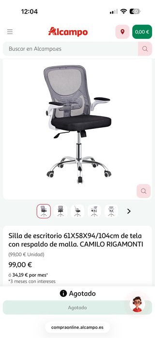 Silla de escritorio malla CRO verde