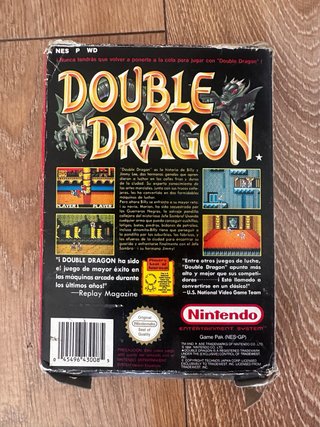 Double Dragon NES PAL ESP Scatola Cartuccia