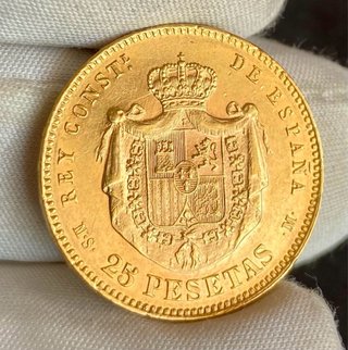 Moneda de 25 pesetas de oro  EBC
