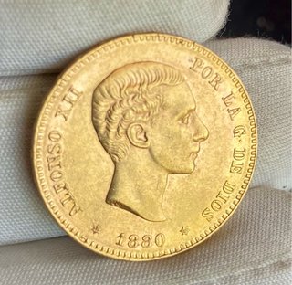 Moneda de 25 pesetas de oro  EBC
