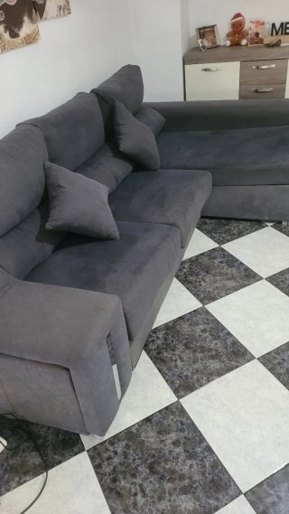 Chaiselongue gris 2.70m
